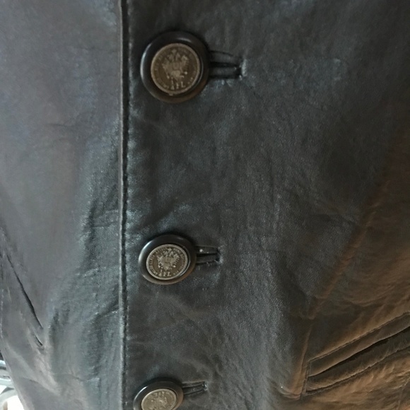 VTG MENS LEATHER VEST SIZE L - Picture 6 of 6